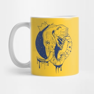 Navy Gold Royal Elephant Mug